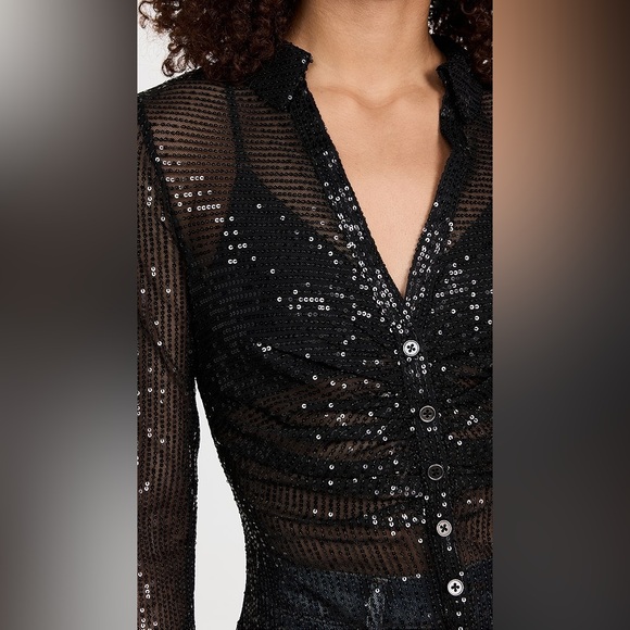 𝓯𝓹 Free People ~ Sequin Shirtee - Picture 5 of 16